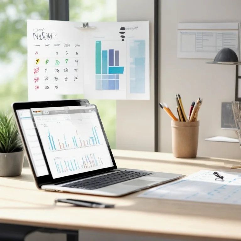 Moderne Selbstverbesserungswerkzeuge auf einem Bildschirm